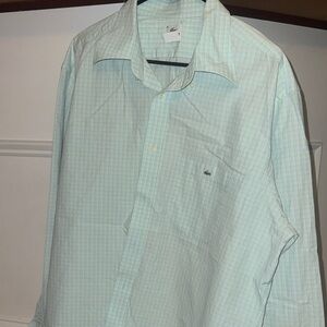 Lacoste Mint Checkered Casual Shirt